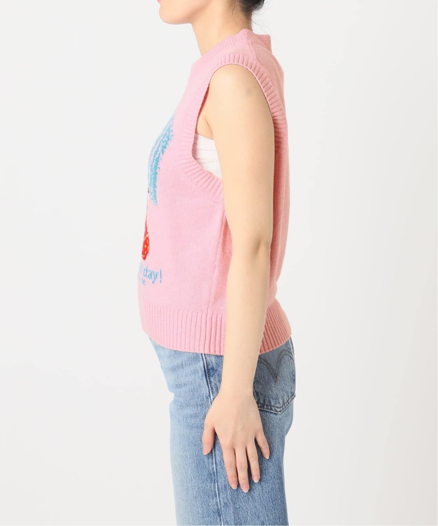 新宿・WEB限定》GANNI / ガニー Graphic Wool Vest（ニット／セーター