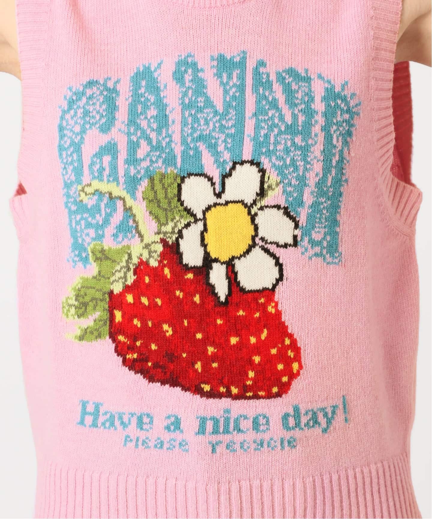 新宿・WEB限定》GANNI / ガニー Graphic Wool Vest（ニット／セーター