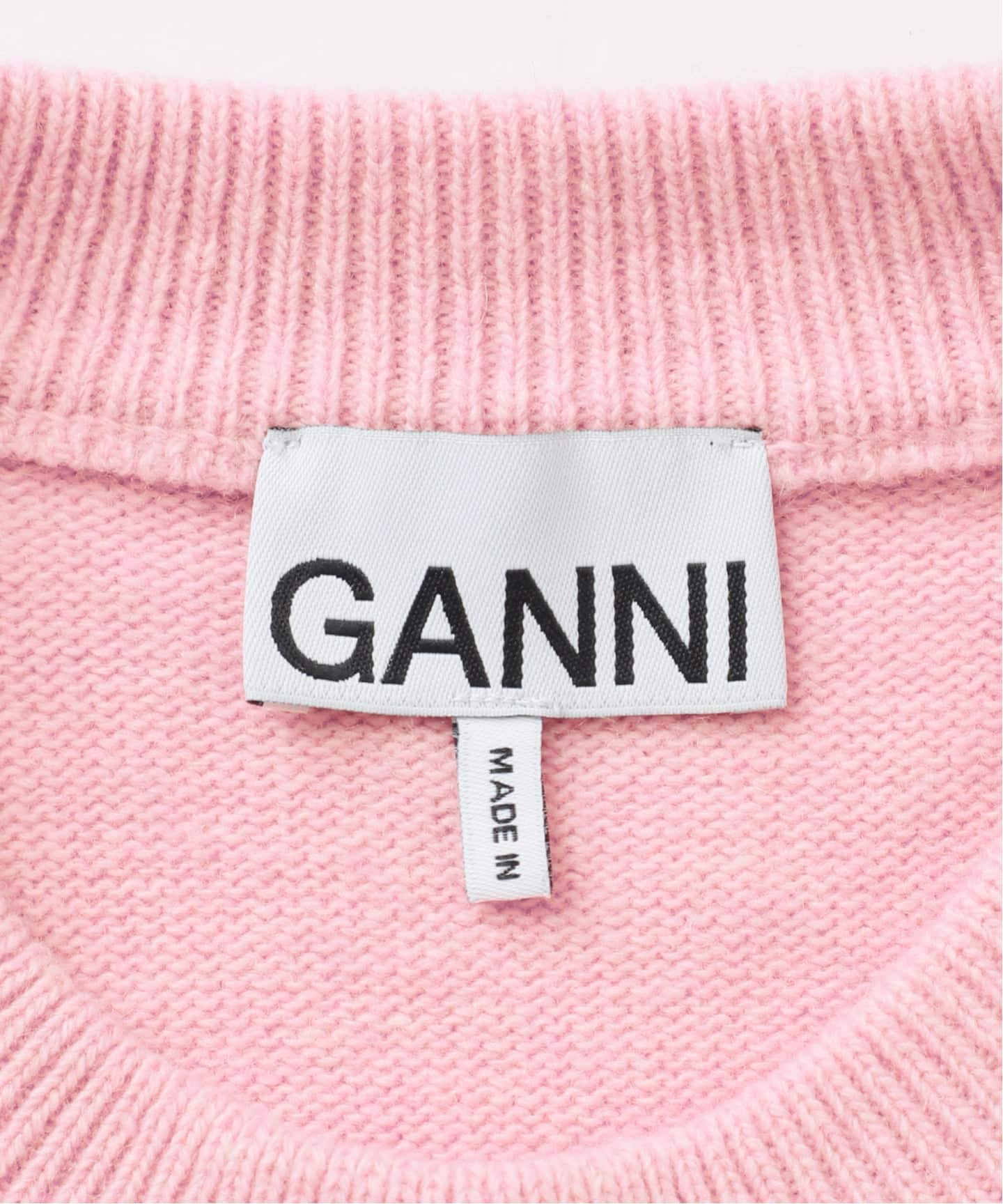 新宿・WEB限定》GANNI / ガニー Graphic Wool Vest（ニット／セーター