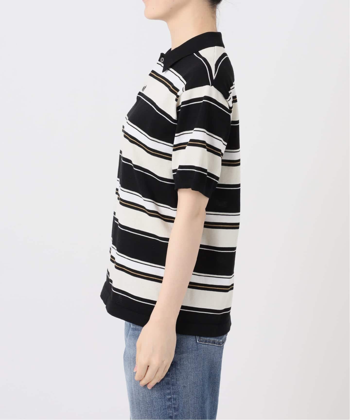 一部店舗+WEB限定》Glyph Multi Border Knit Poloshirt（ニット