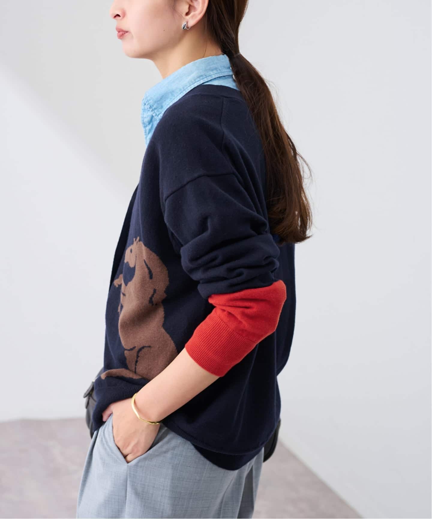 Horseインターシャ カーディガン（カーディガン）｜FRAMeWORK