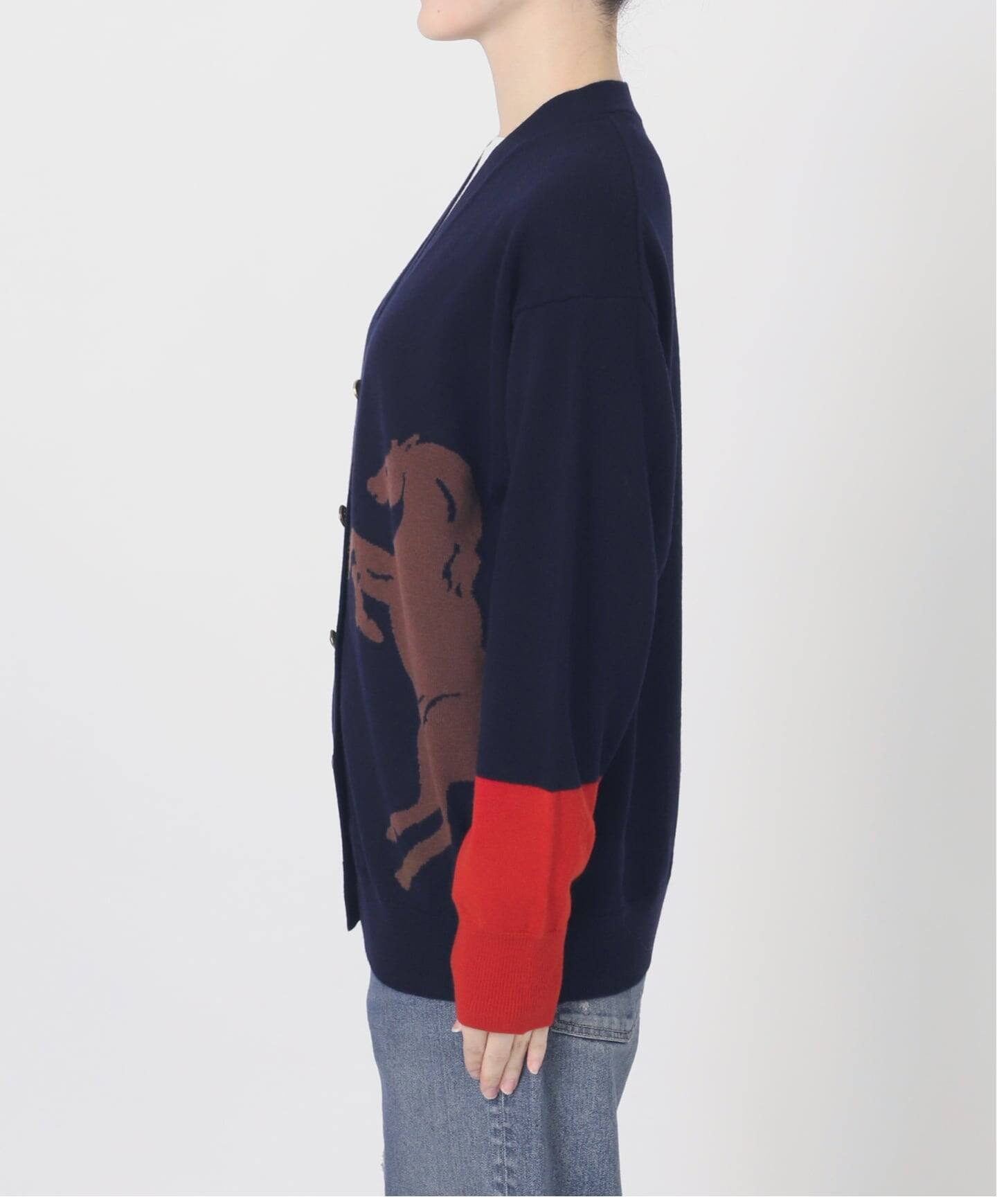 Horseインターシャ カーディガン（カーディガン）｜FRAMeWORK