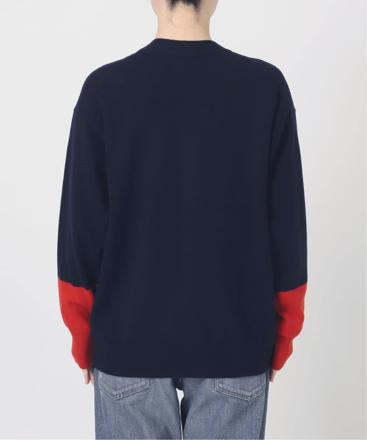 FRAMeWORK 馬刺繍 カーディガン ネイビー/レッド Horseインターシャ カーディガン（カーディガン）｜FRAMeWORK