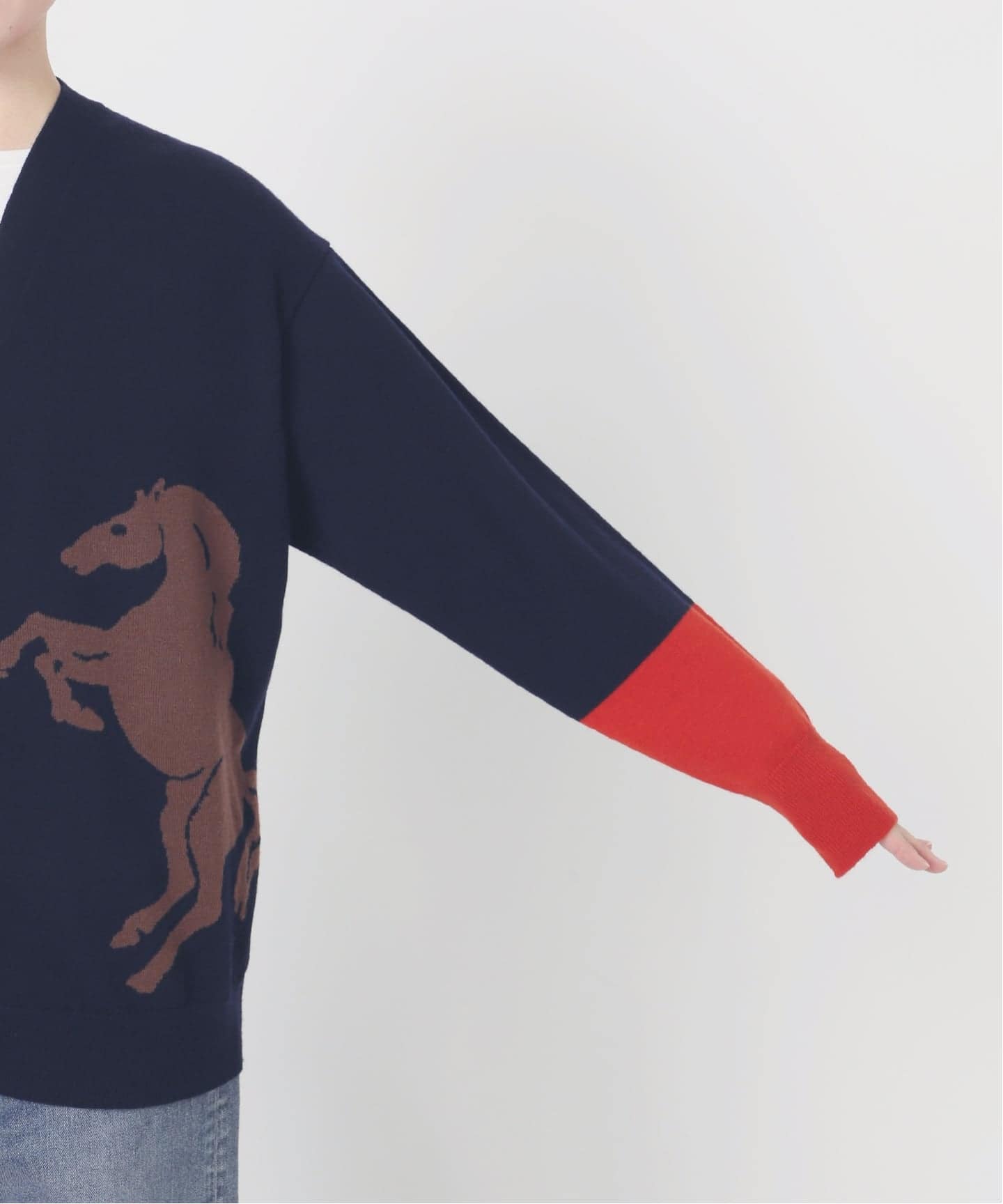 Horseインターシャ カーディガン（カーディガン）｜FRAMeWORK