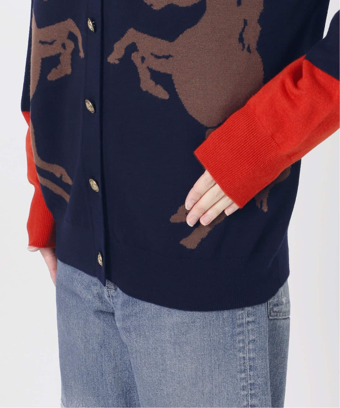 Horseインターシャ カーディガン（カーディガン）｜FRAMeWORK