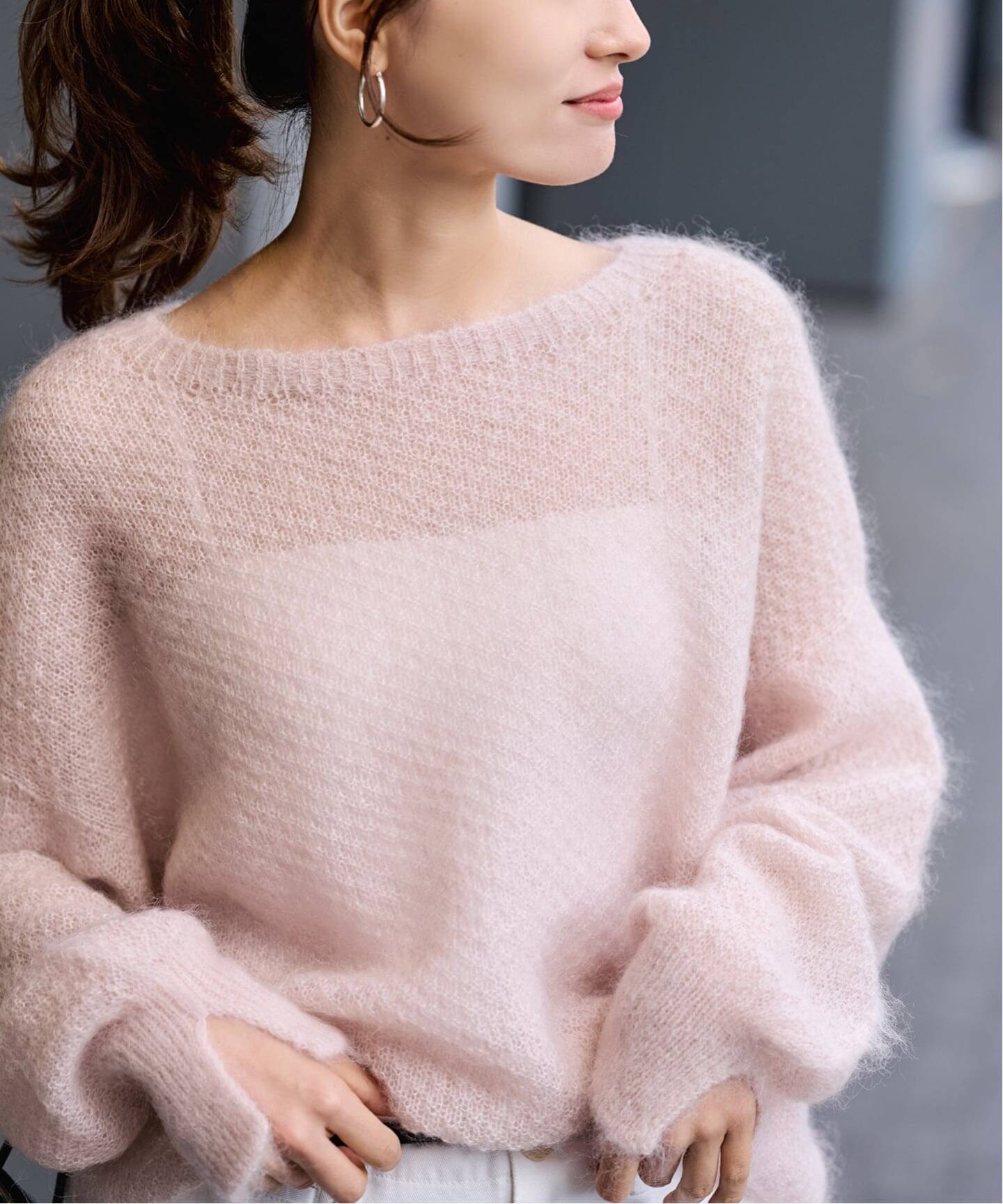 ≪追加≫モヘヤMIX カノコ柄プルオーバー（ニット／セーター