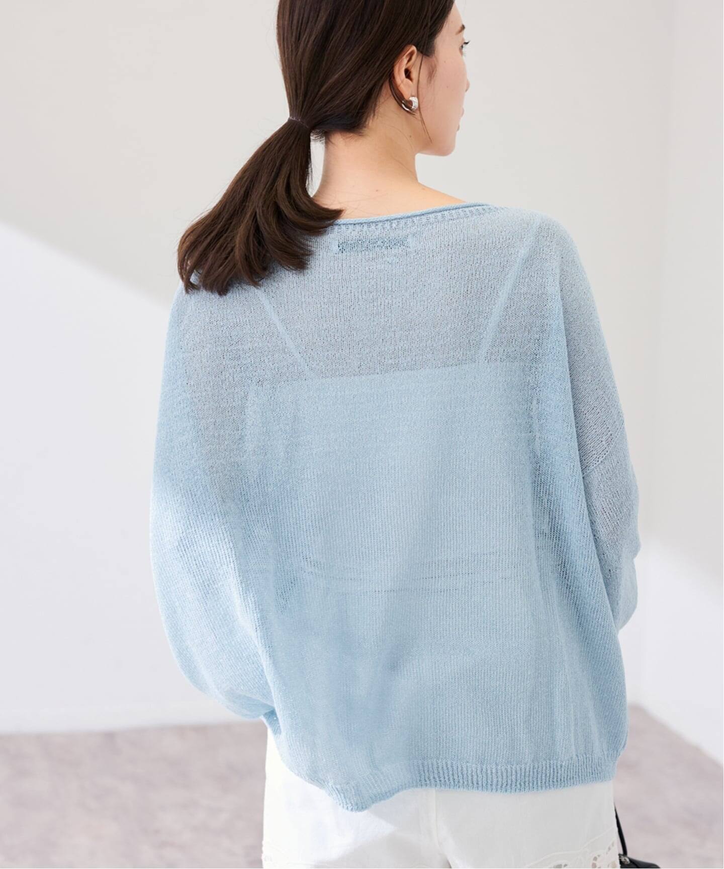 FRAMeWORK フレームワーク ニットブルゾン ブルー FRAMeWORK（フレームワーク）の「ニットブルゾン（ブルゾン）」 - WEAR