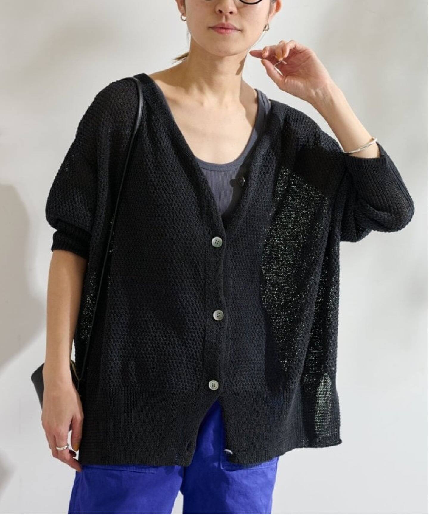 ほぼ新品☆フレームワーク　カノコ2WAY Back開きカーディガン　ナチュラル ≪追加≫カノコ 2WAY Back開きカーディガン（カーディガン