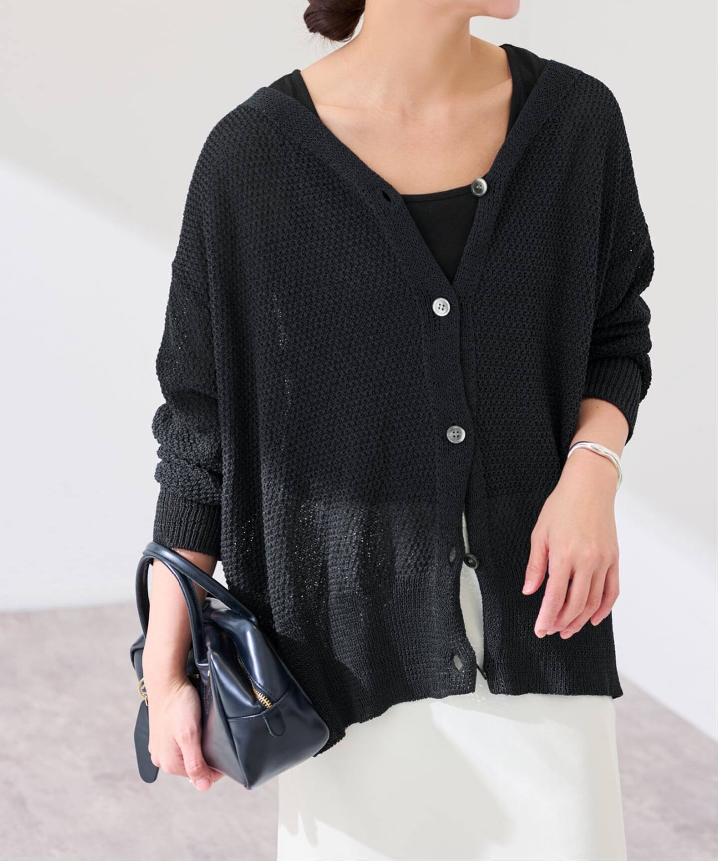 FRAMeWORK 20SS・カノコ2WAY Back アキ カーディガン ≪WEB限定 / 追加≫カノコ 2WAY Back開きカーディガン 2（カーディガン