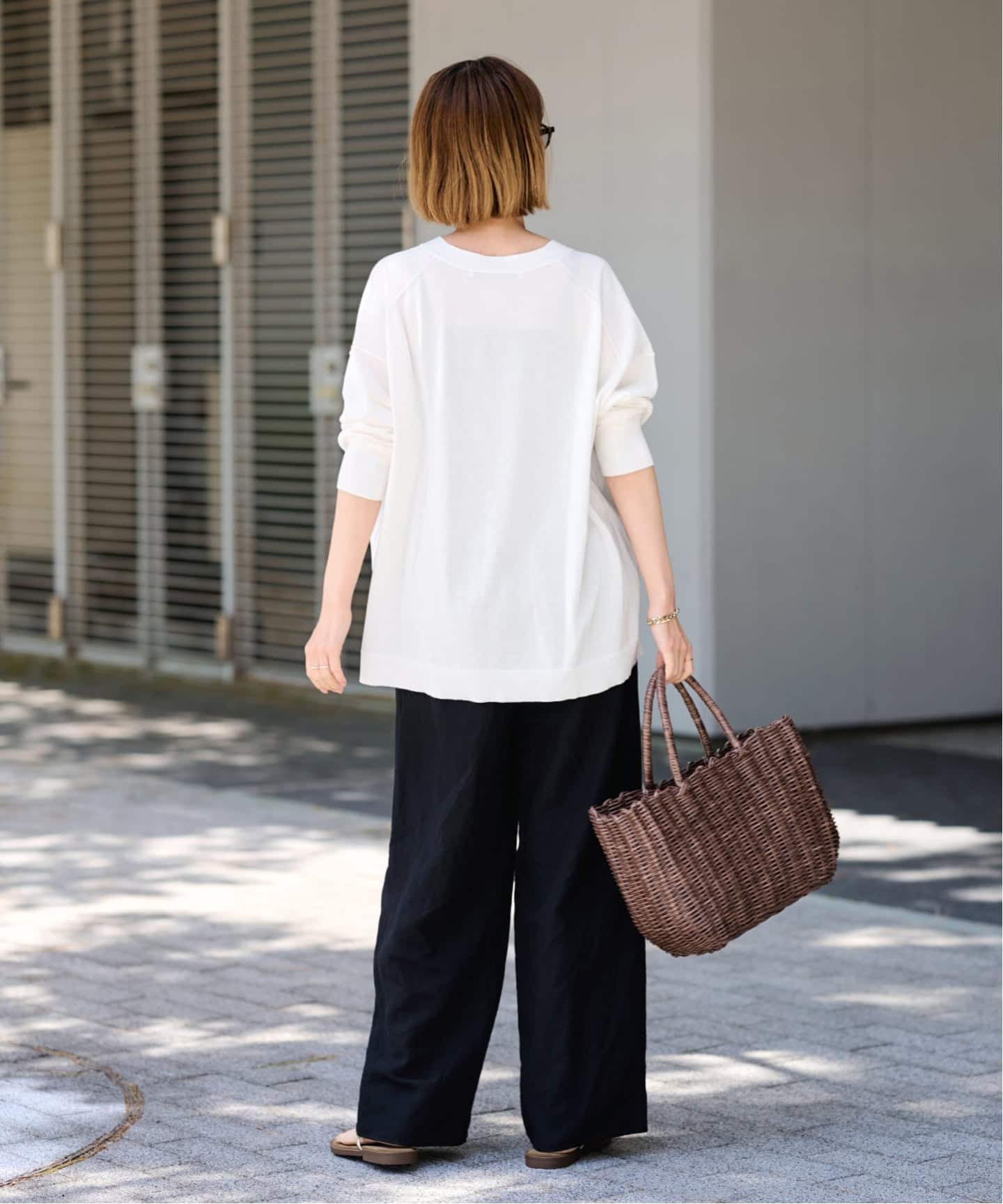 ≪一部カラーWEB限定 / 追加≫CO/AceワイドVネックカーディガン