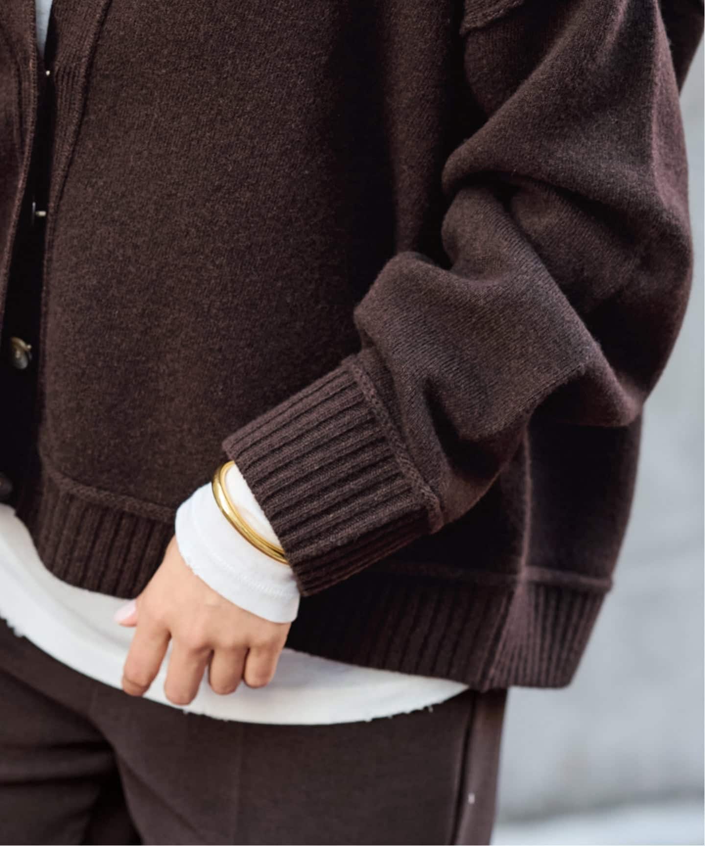 美品 FRAMeWORK フレームワーク アゼVネックカーディガン FRAMeWORK（フレームワーク） カーディガン 畦Vネックカーディガン