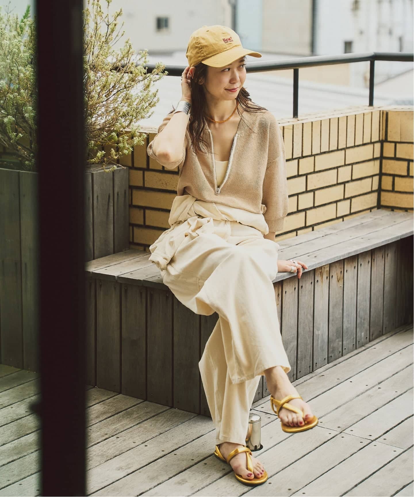 HOWIECLOTHING×FRAMeWORKハーフジップニット HOWIECLOTHING×FRAMeWORKハーフジップニット（ニット／セーター