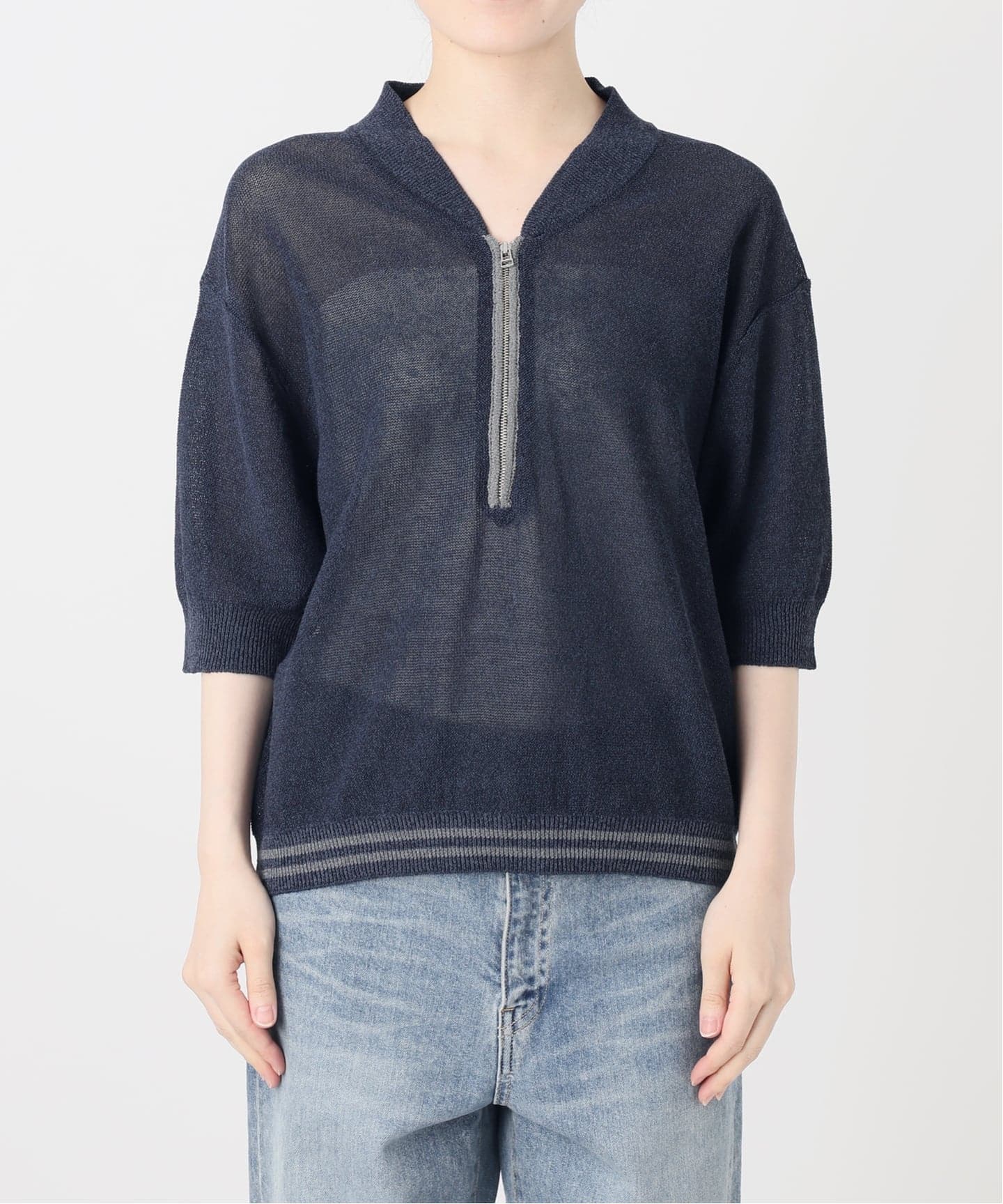 HOWIECLOTHING×FRAMeWORKハーフジップニット（ニット／セーター