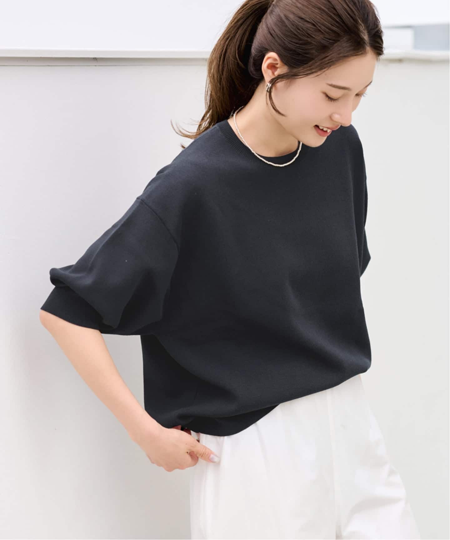 FRAMeWORK ウォッシャブルスムースプルオーバー ブラック　フリー　美品 ≪WEB限定 / 洗える / 追加≫ウォッシャブルスムースプルオーバー 4
