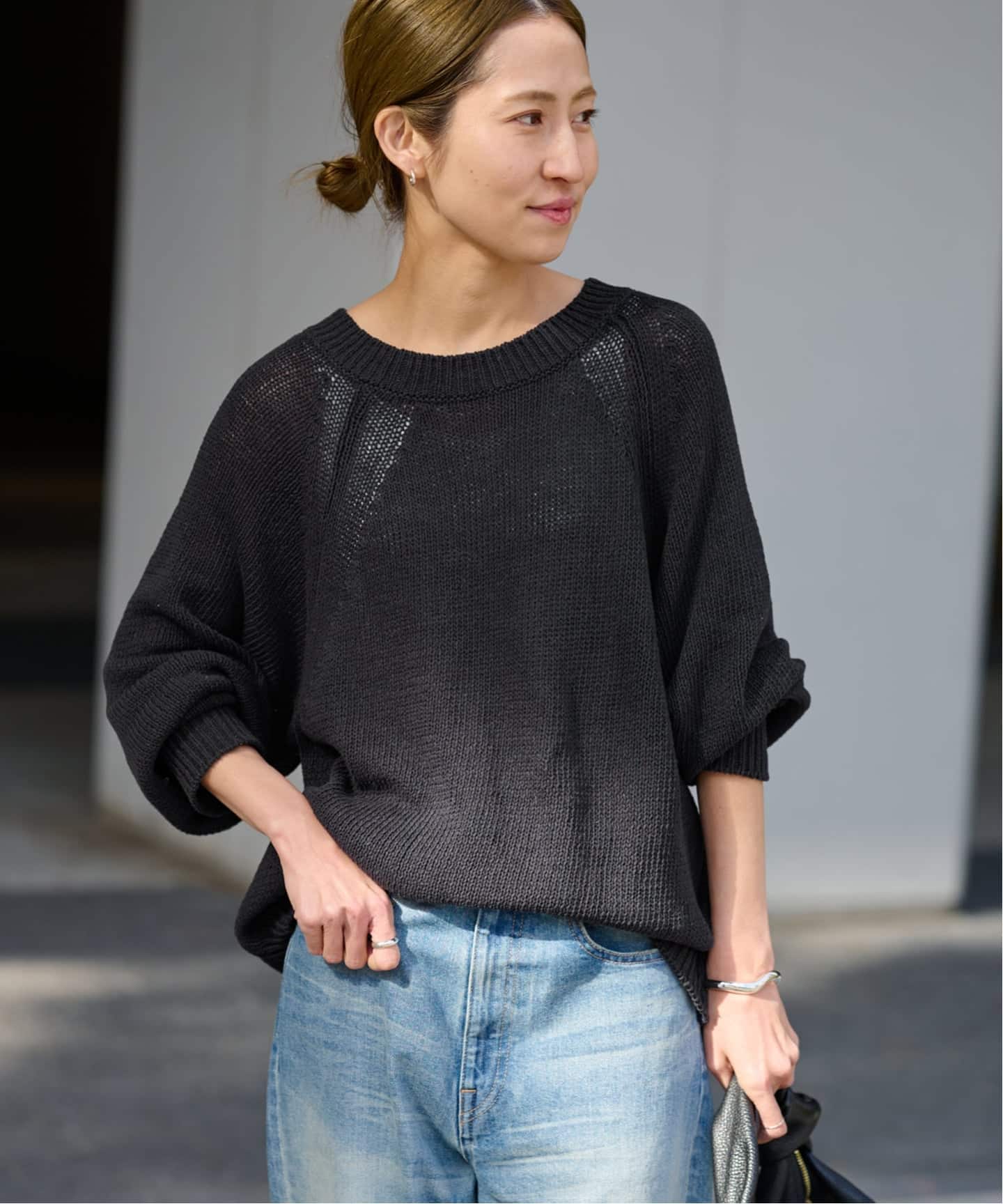 FRAMeWORK リネンコットンラグランニット FRAMeWORK（フレームワーク）の「リネンコットンラグランニット