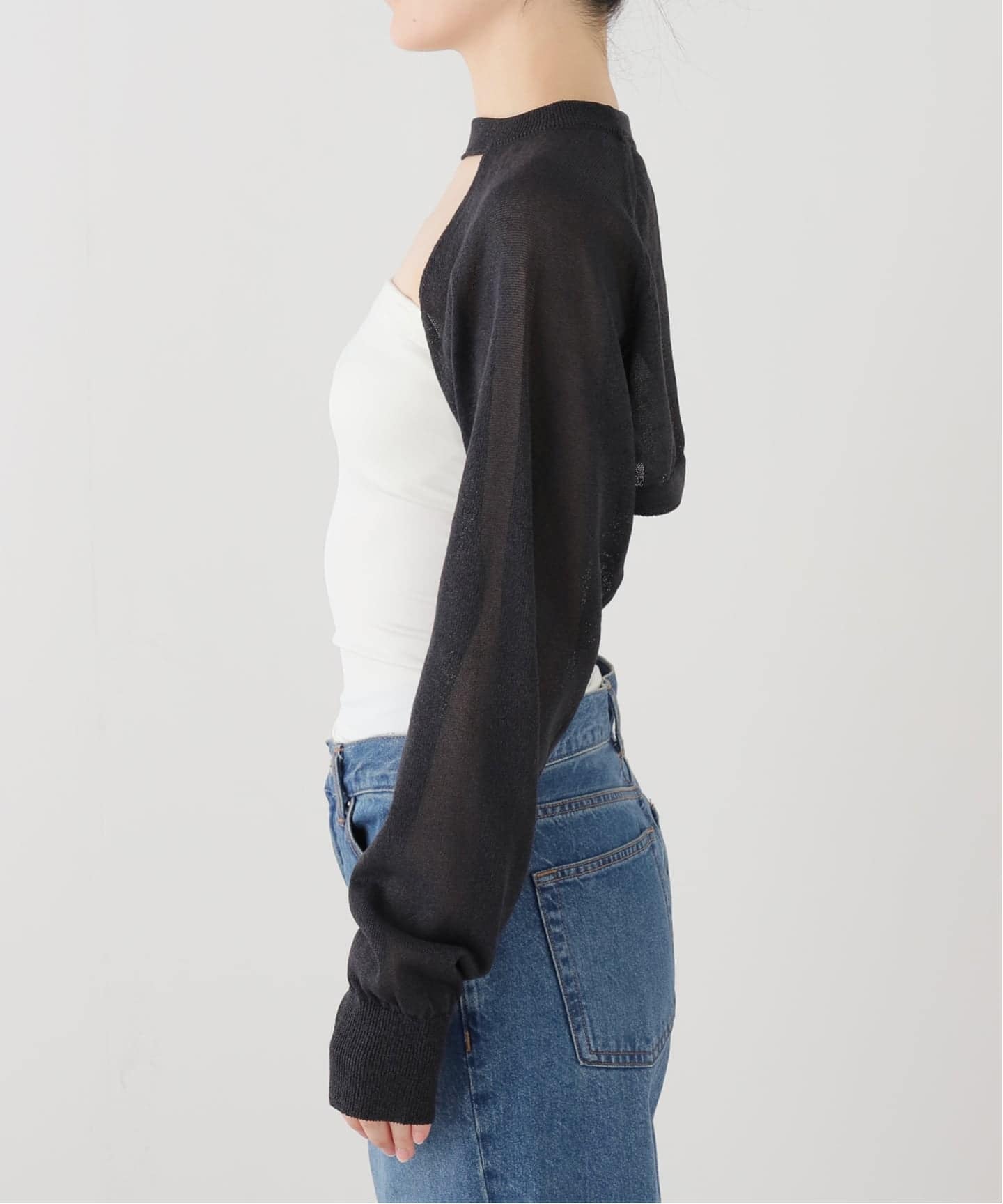 JANE SMITH/ジェーンスミス 12G SLEEVE SHORT KNIT（ニット／セーター