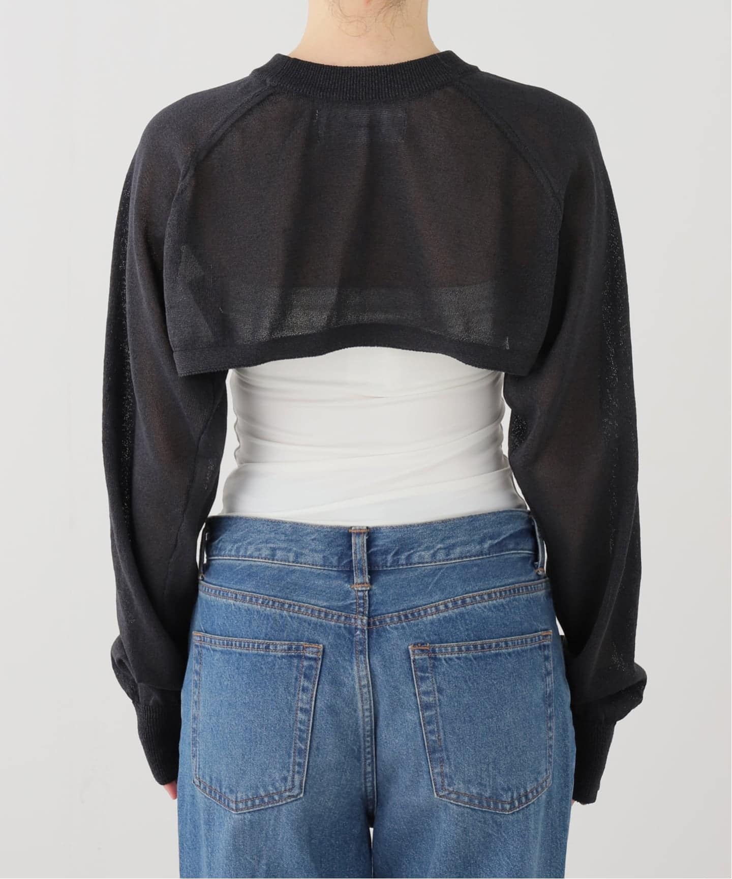 JANE SMITH/ジェーンスミス 12G SLEEVE SHORT KNIT（ニット／セーター