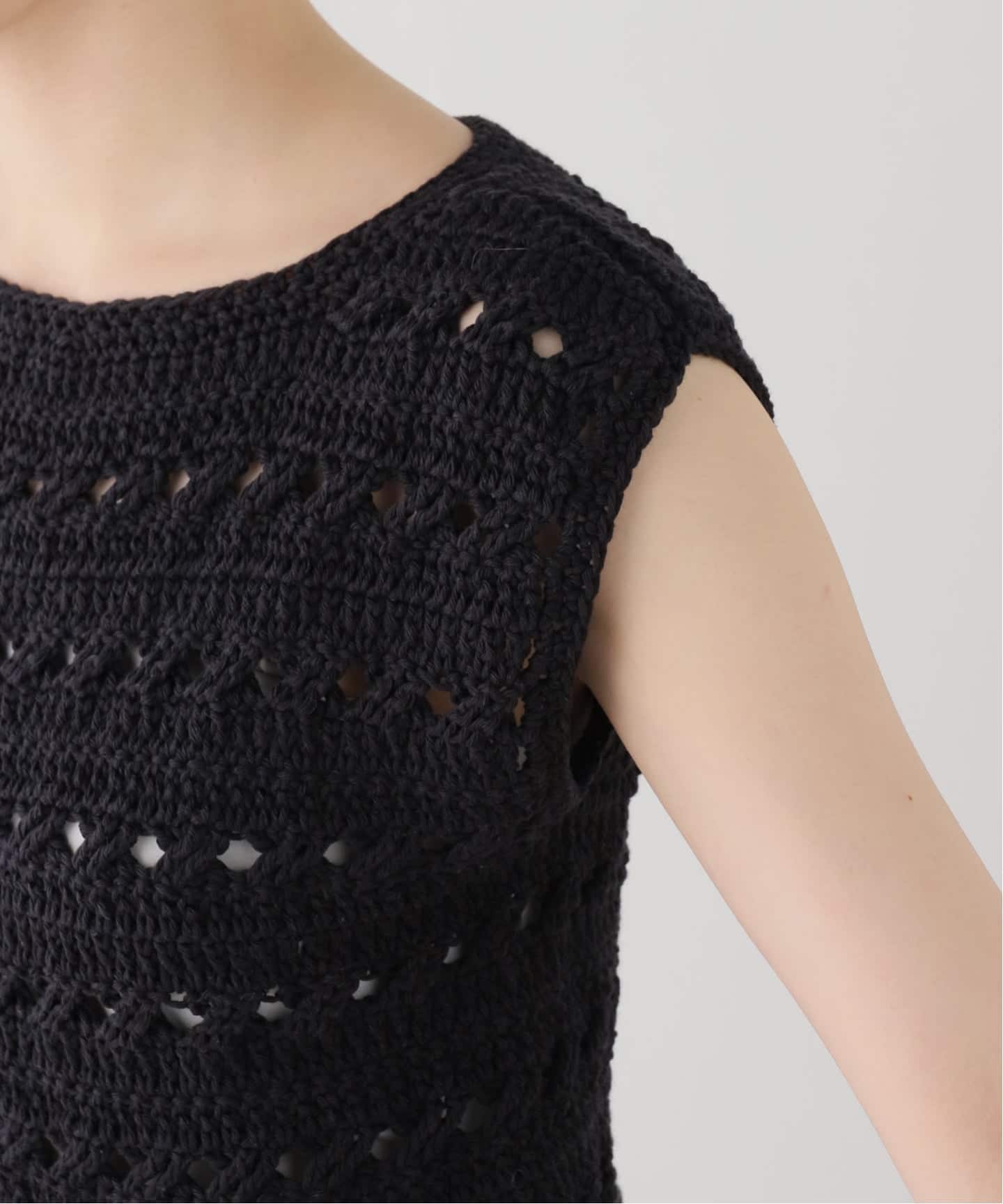 SEEALL/シーオールCROCHET TIED TOP（ニット／セーター）｜FRAMeWORK