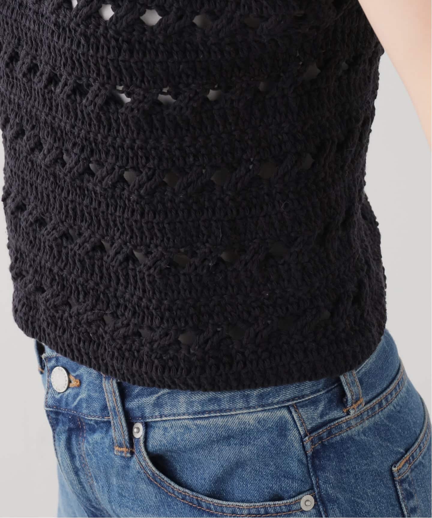 SEEALL/シーオールCROCHET TIED TOP（ニット／セーター）｜FRAMeWORK