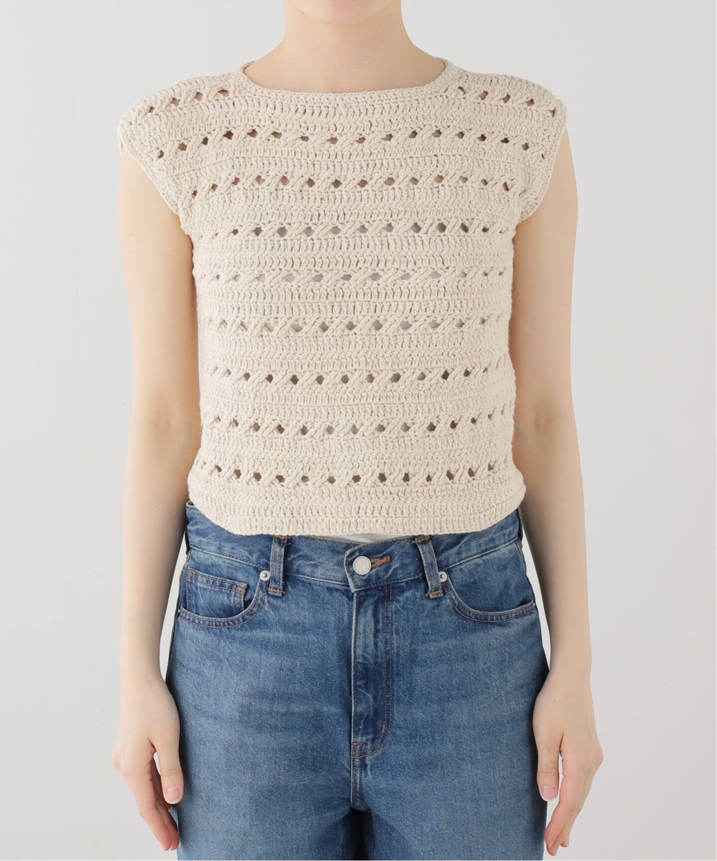 SEEALL/シーオールCROCHET TIED TOP（ニット／セーター）｜FRAMeWORK