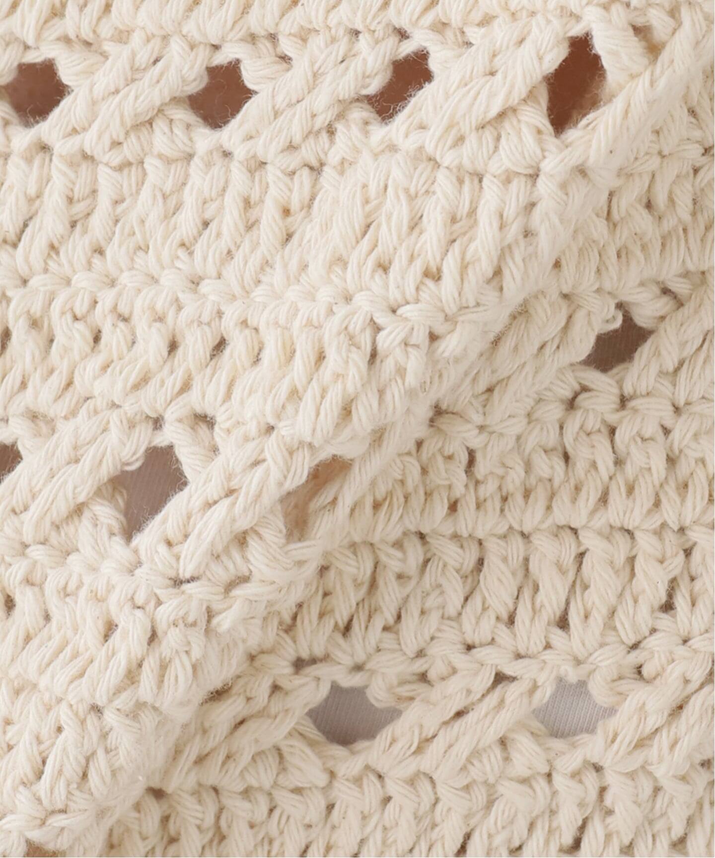 新品　23aw seeall hand knit シーオール　ハンドニット SEEALL/シーオールCROCHET TIED TOP（ニット／セーター）｜FRAMeWORK