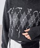 JANE SMITH/ジェーンスミス 7G DOUBLE JAGUARD ARGYLE SWEA