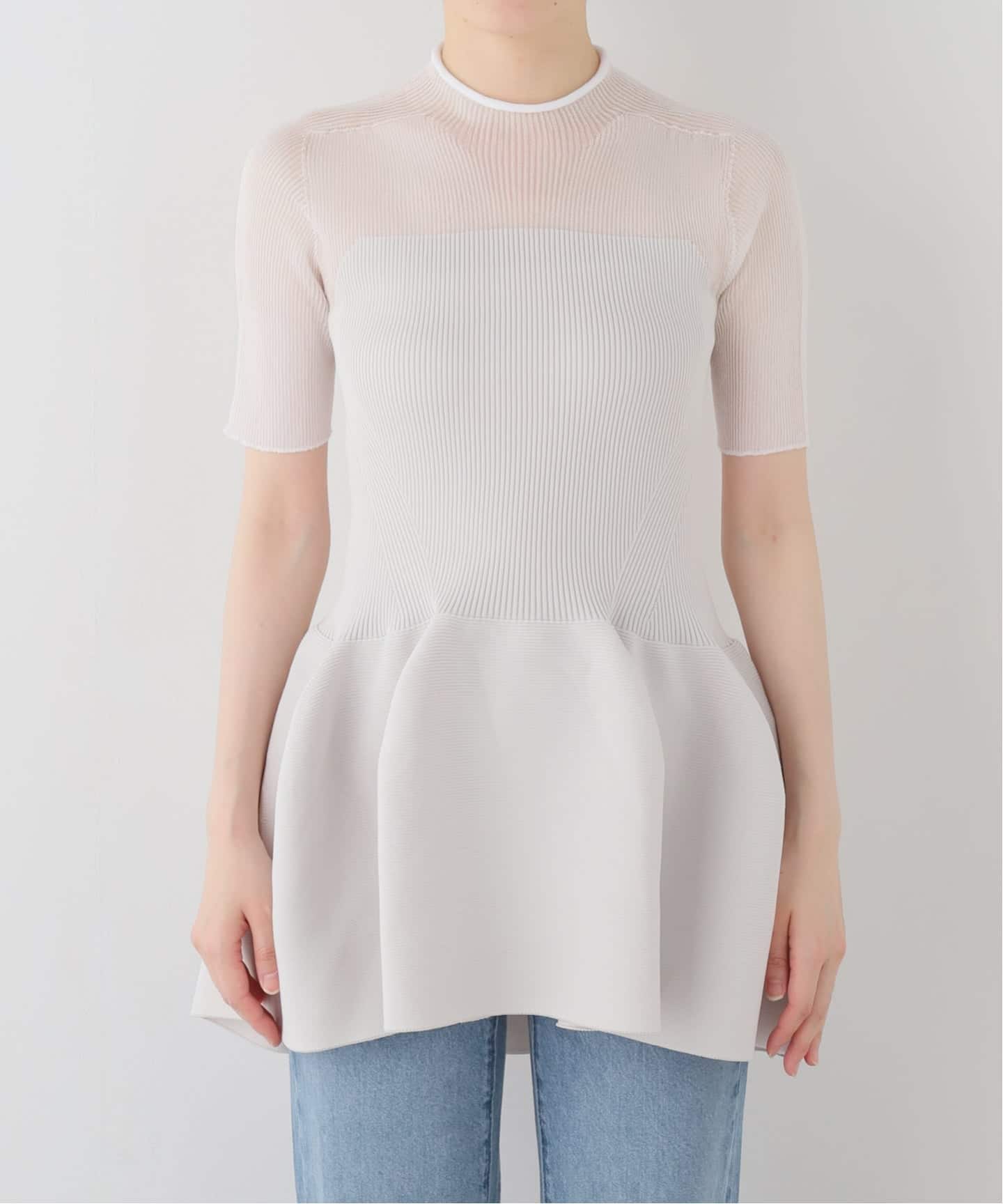 CFCL/シーエフシーエル POTTERY LUCENT DECOLLETAGE SHORT SL（ニット