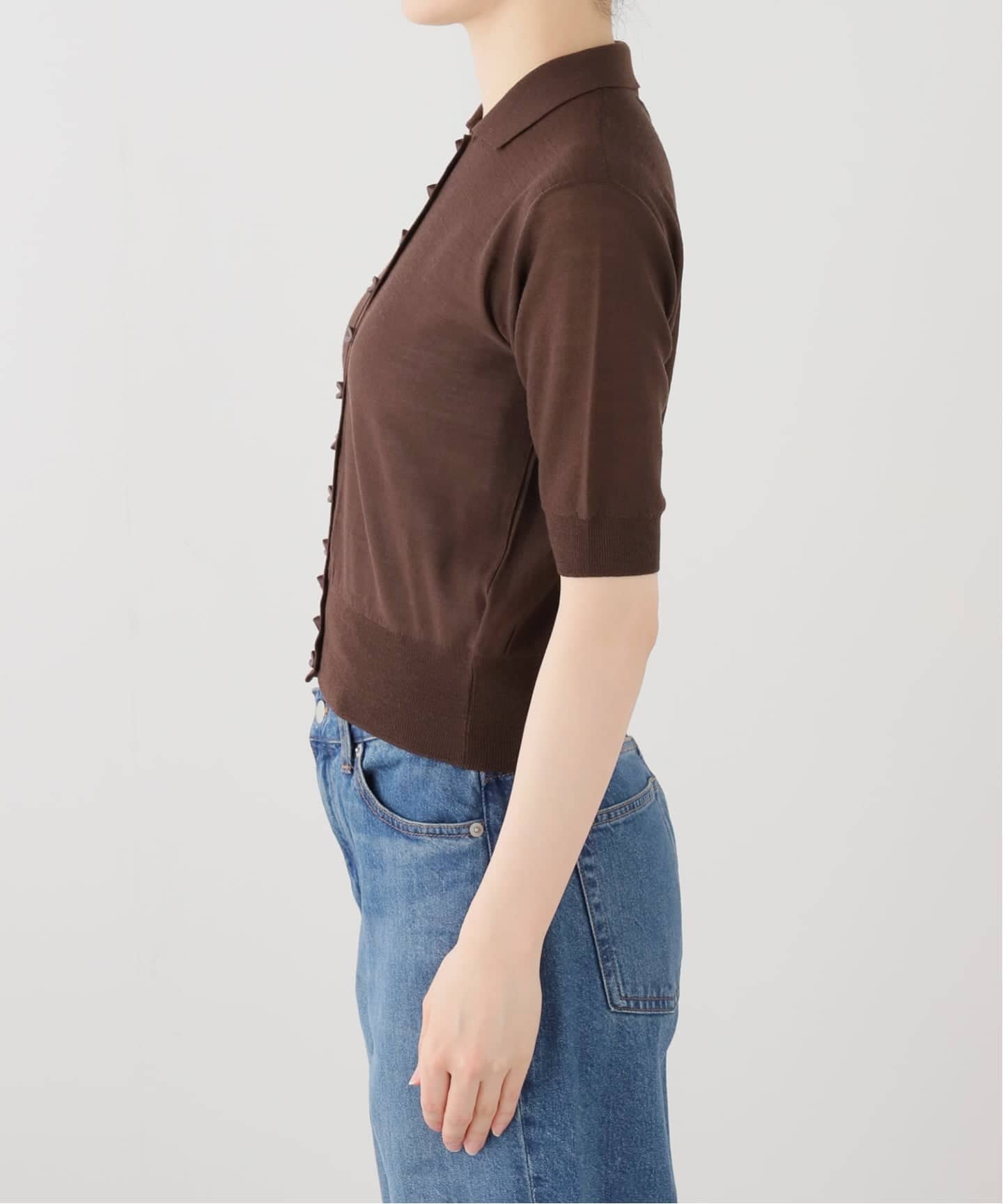 【新品未使用】fumika uchida cropped cardigan 36 FUMIKA_UCHIDA/Wool Hand Knitted/CROPPED CARDIGAN