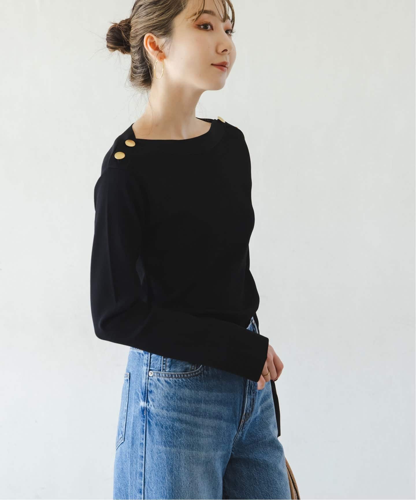 ショルダーボタンニットプルオーバー（ニット／セーター）｜NOBLE