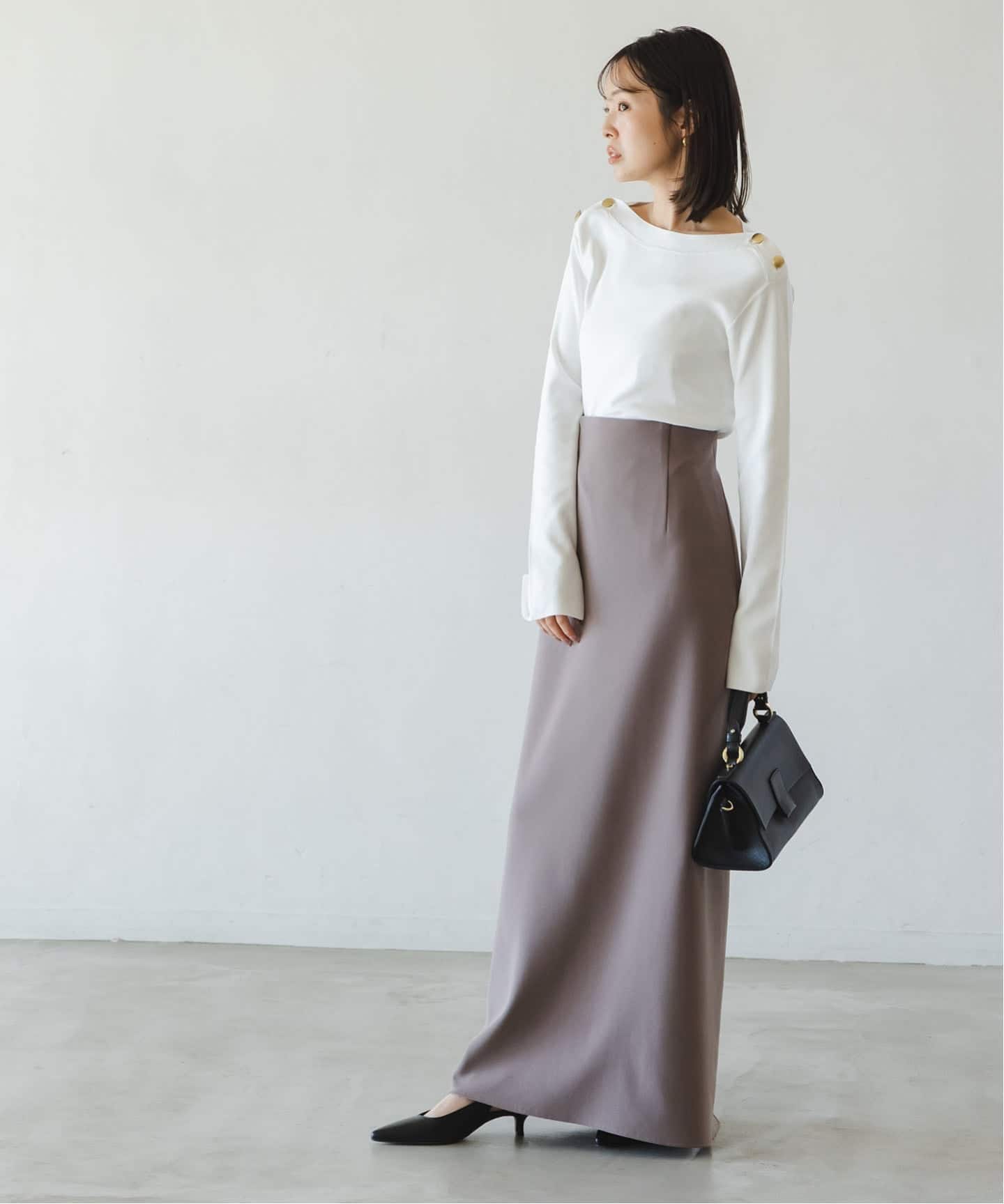 ショルダーボタンニットプルオーバー（ニット／セーター）｜NOBLE