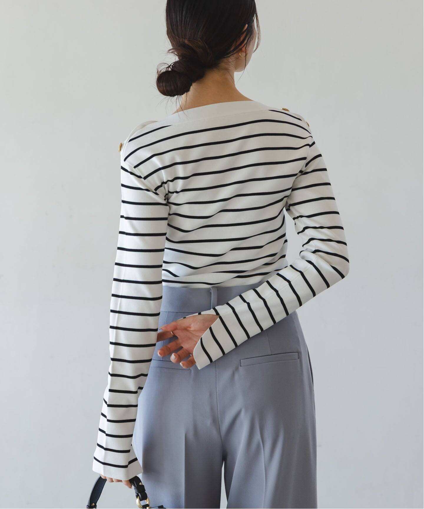 ショルダーボタンニットプルオーバー（ニット／セーター）｜NOBLE