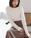 ショルダーボタンニットプルオーバー