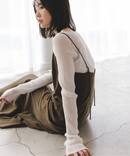 《26SS先行予約・WEB限定カラー》シアーホリゾンタルリブニット