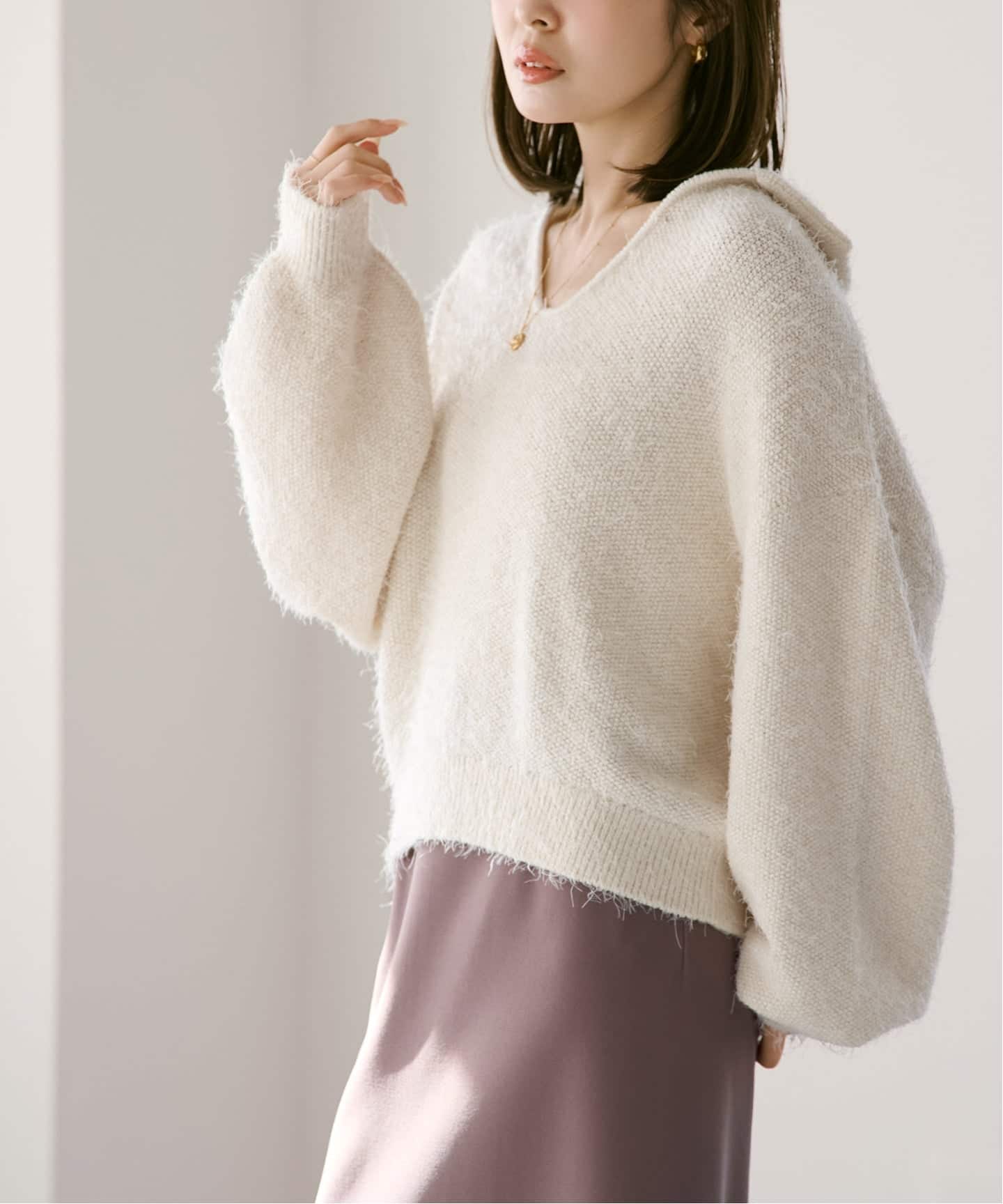 3/15まで値下げフェザーカノコスキッパーニット フェザーカノコスキッパーニット（ニット／セーター）｜NOBLE