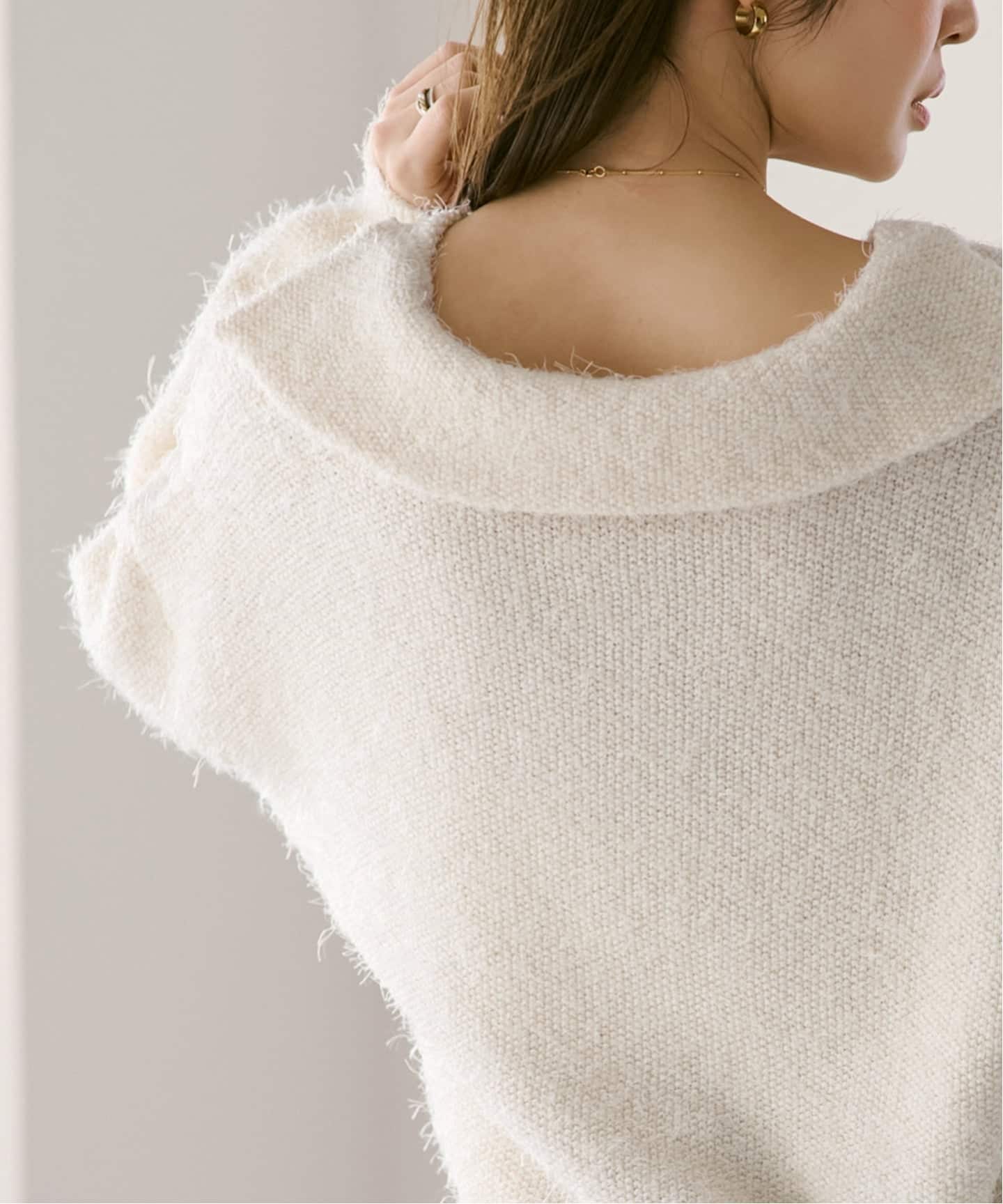 NOBLEフェザーカノコスキッパーニット 美品！ フェザーカノコスキッパーニット（ニット／セーター）｜NOBLE