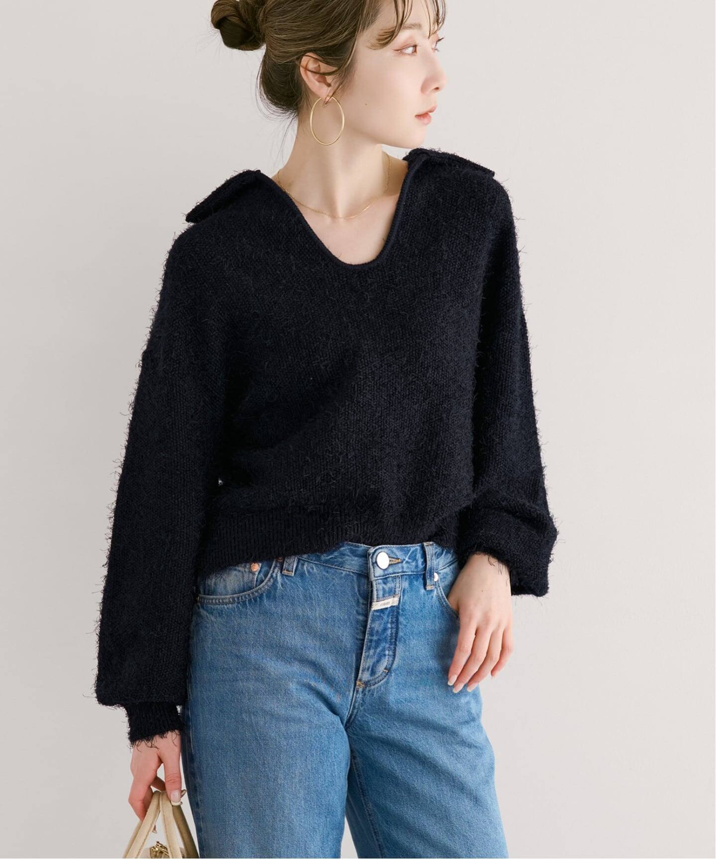 Nobleフェザーカノコニット フェザーカノコスキッパーニット（ニット／セーター）｜NOBLE
