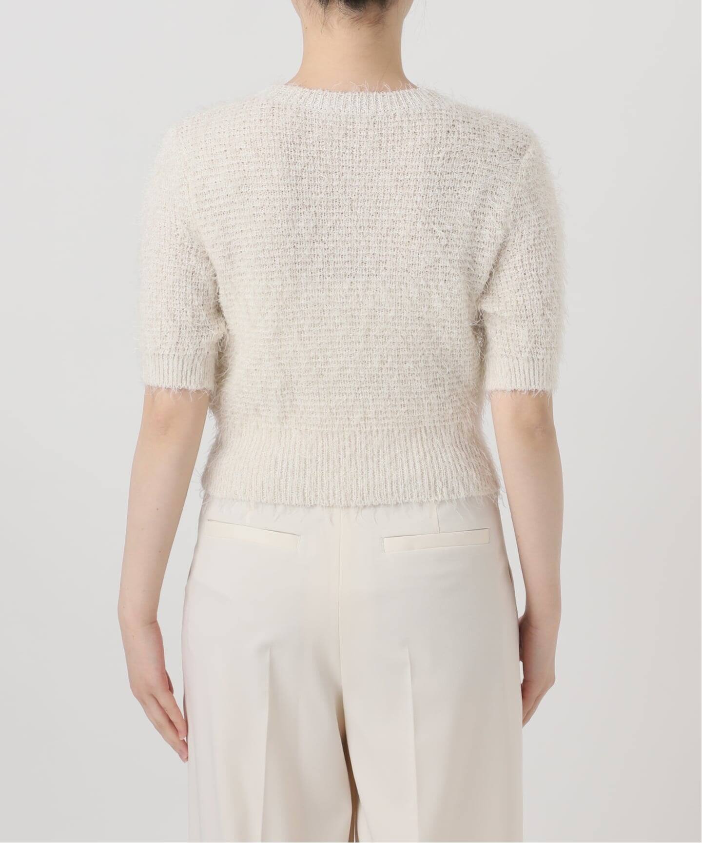 ラティスシャギーショートスリーブニット（ニット／セーター）｜NOBLE