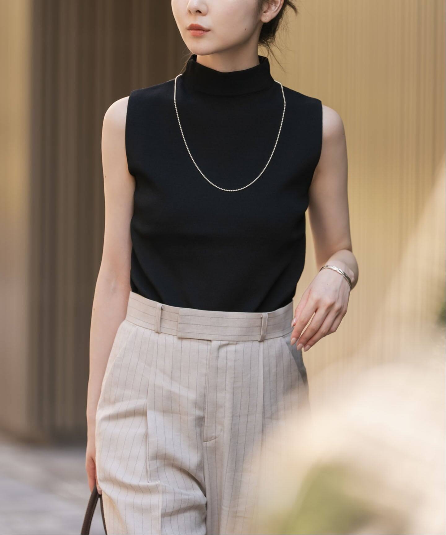 NOBLE【洗える】値下げ✨ボトルネックスリーブレスニット 追加》【洗える】ボトルネックスリーブレスニット2（ニット／セーター