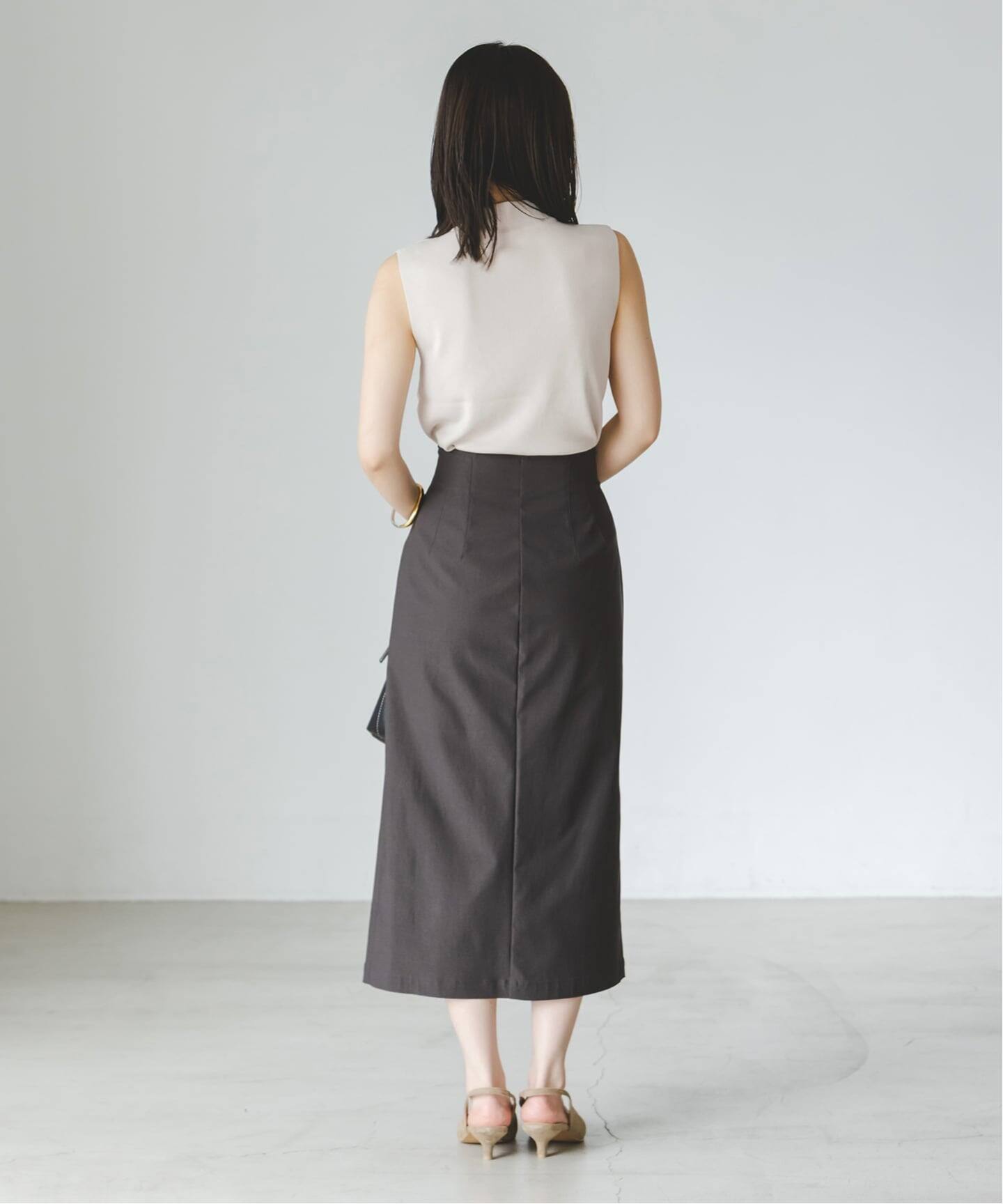 追加・新色》【洗える】ボトルネックスリーブレスニット（ニット