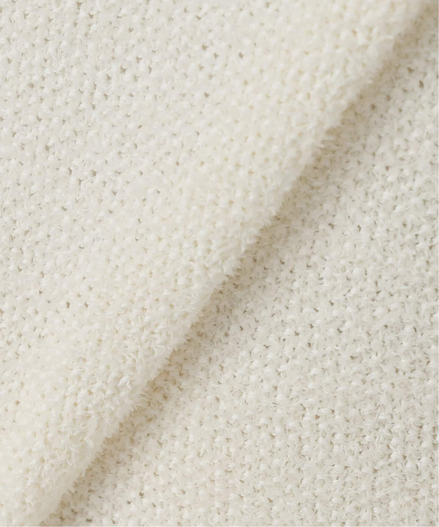 未使用　ホワイト メリノデニットプルオーバー THE FLAGSHIP】フレンチメリノ 畦ニット プルオーバー（ニット