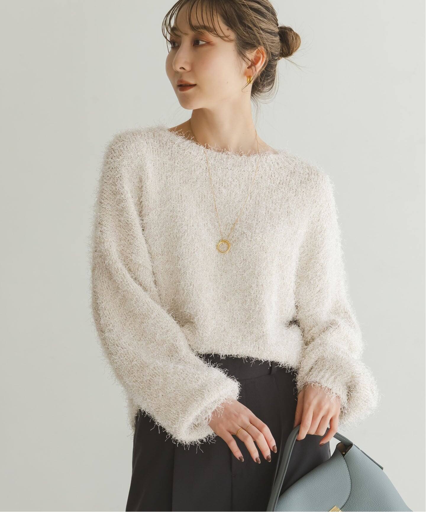 ラメmixシャギープルオーバー（ニット／セーター）｜NOBLE（ノーブル