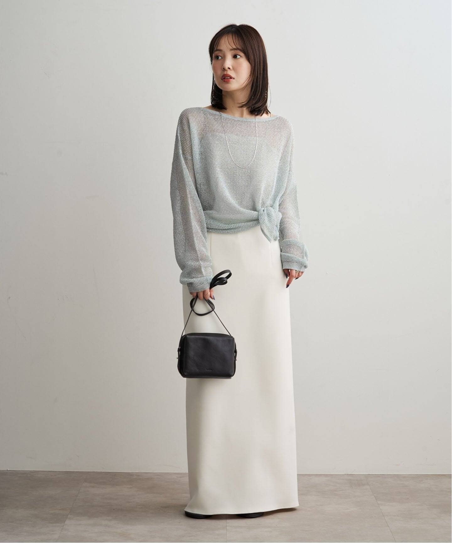 ISY Linen mixラメ スカシニット（ニット／セーター）｜NOBLE