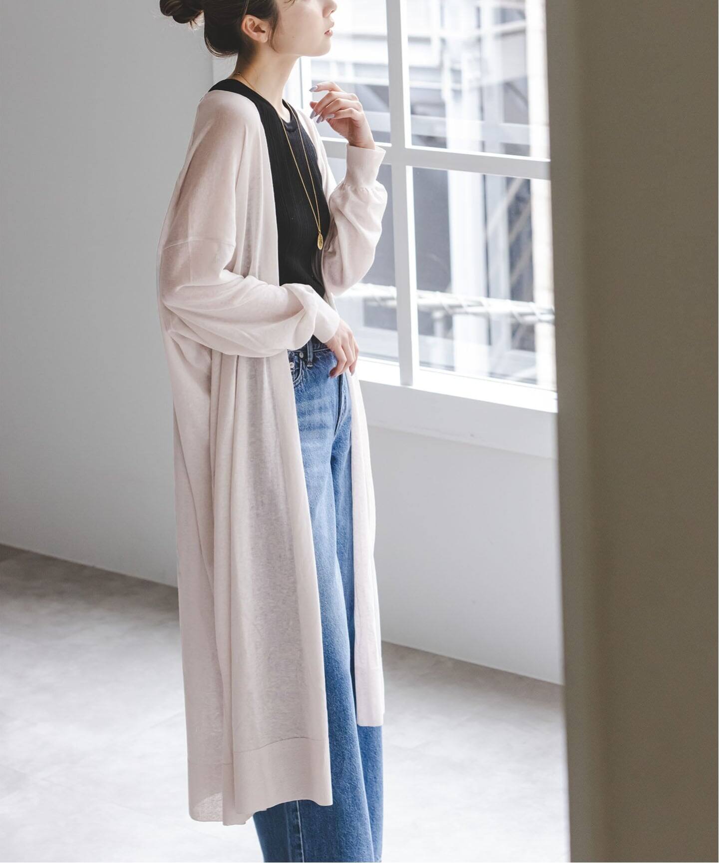 予約》18Gシアーロングカーディガン（カーディガン）｜NOBLE（ノーブル