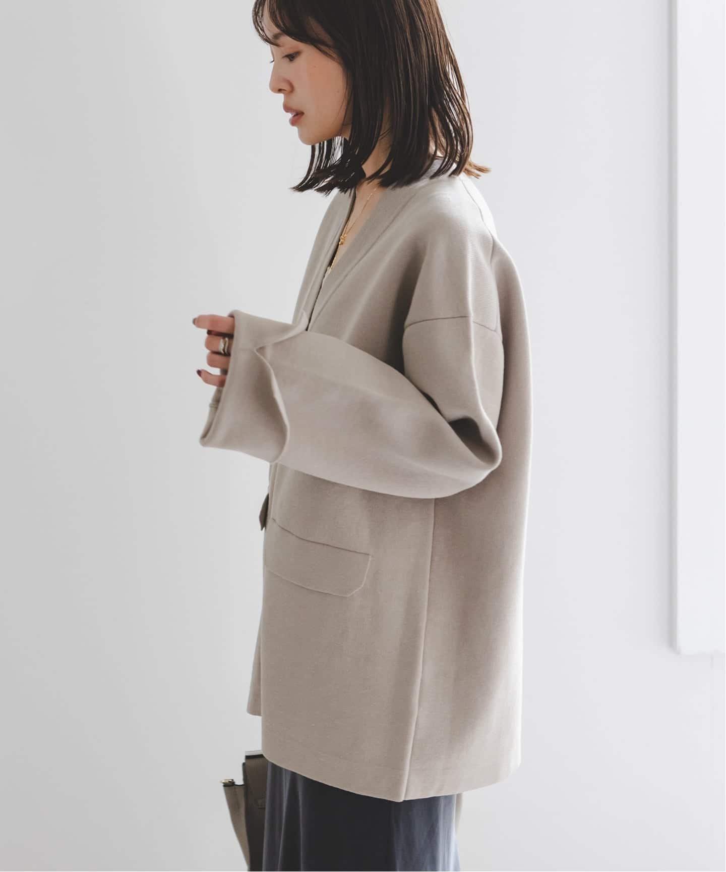 WEB限定追加》接結ジャケットライクカーディガン（カーディガン