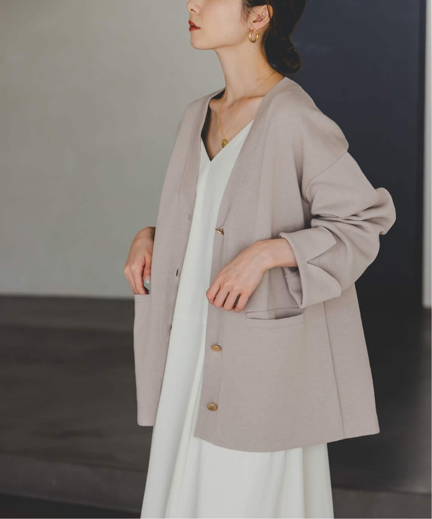 WEB限定追加》接結ジャケットライクカーディガン（カーディガン