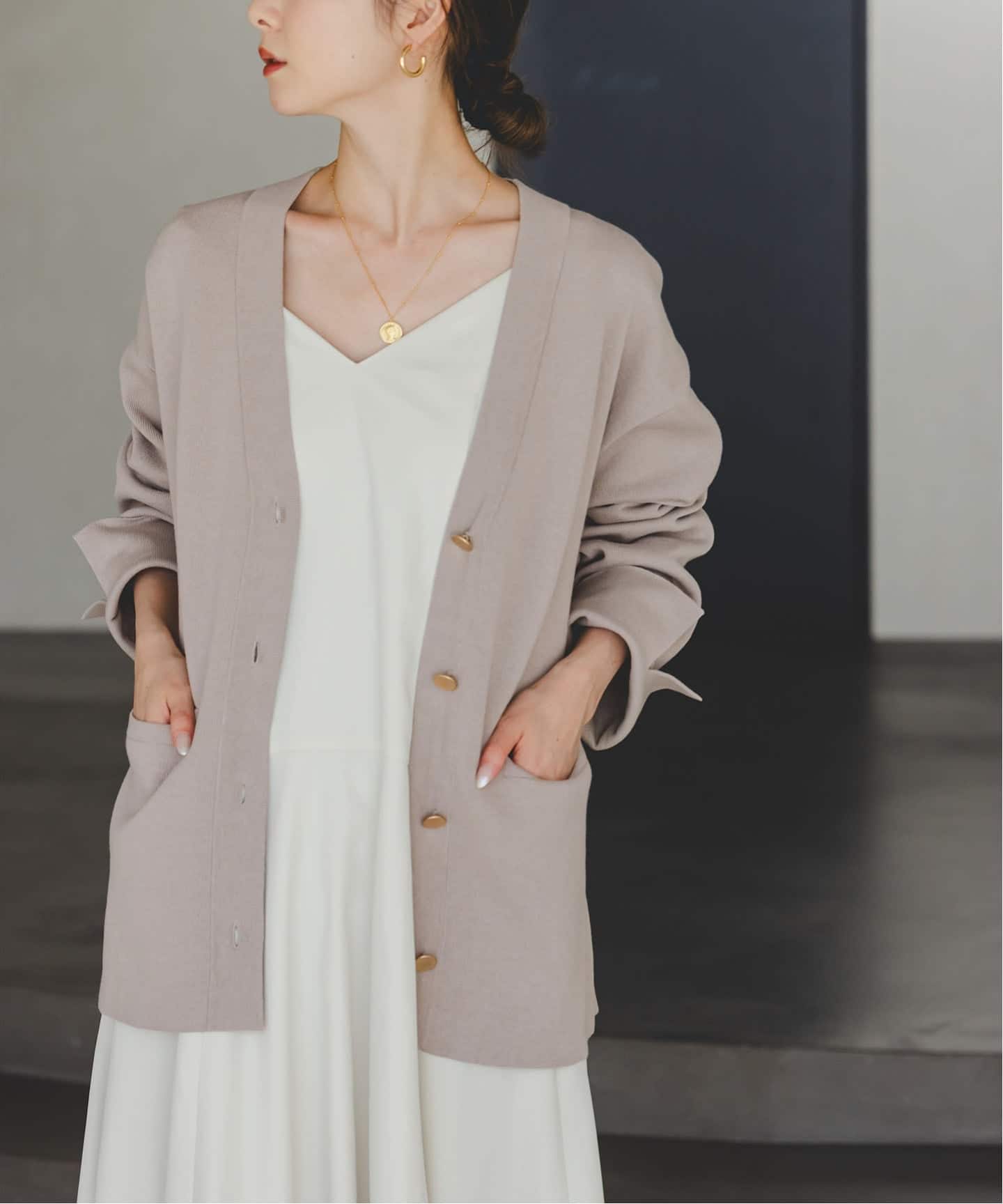 WEB限定追加》接結ジャケットライクカーディガン（カーディガン