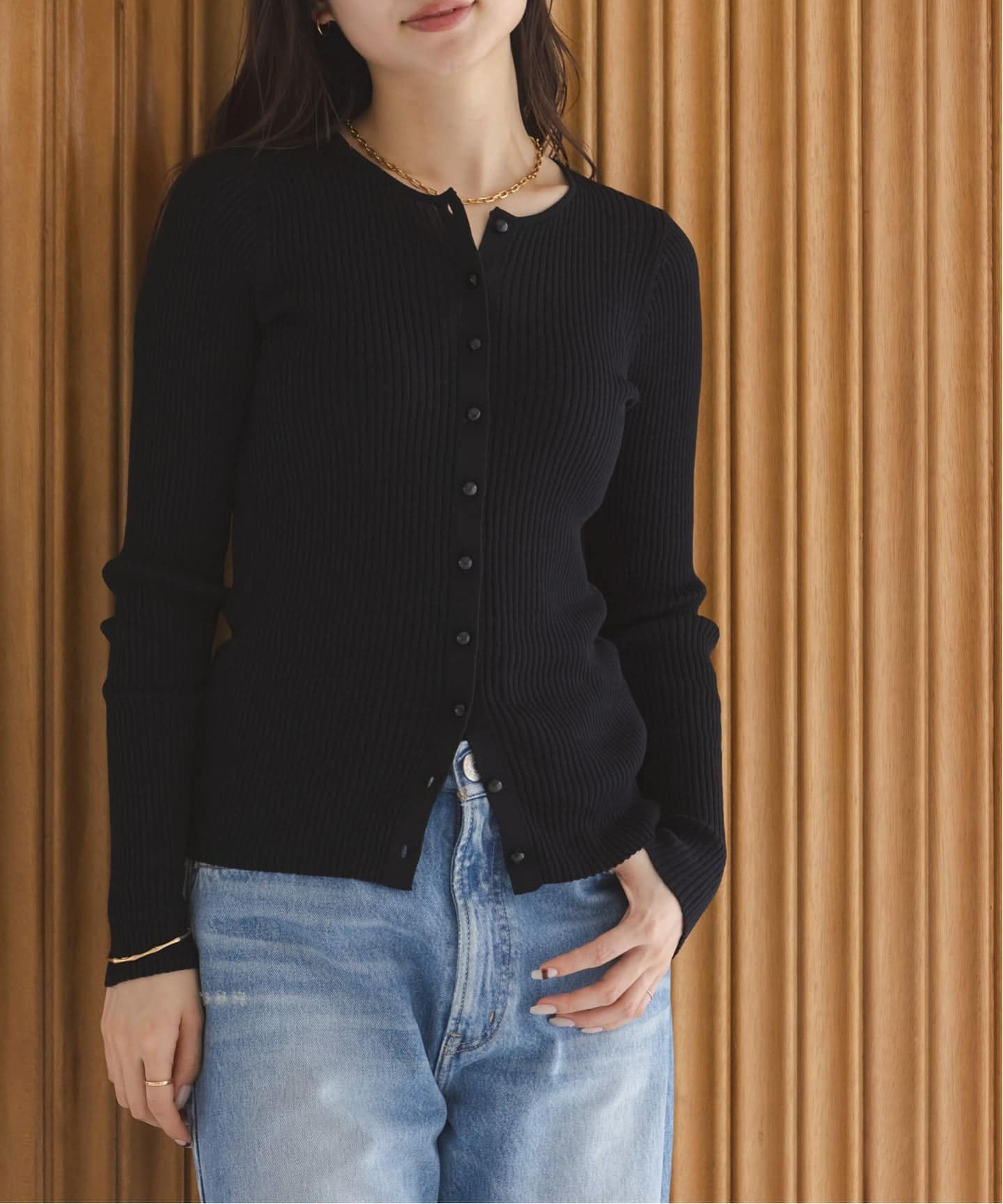 追加予約》CO/SILK リブカーディガン（カーディガン）｜NOBLE