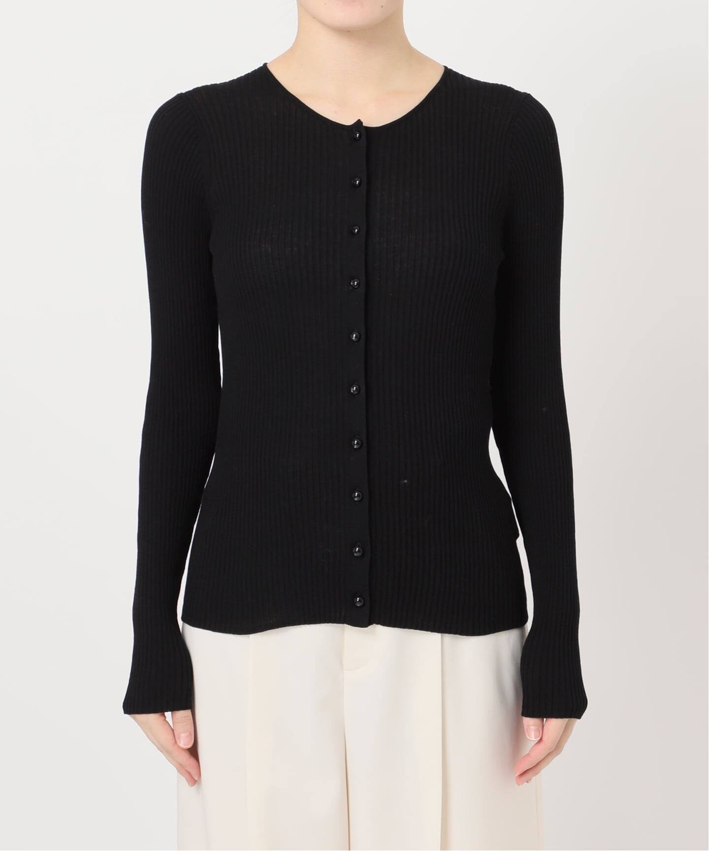 追加予約》CO/SILK リブカーディガン（カーディガン）｜NOBLE