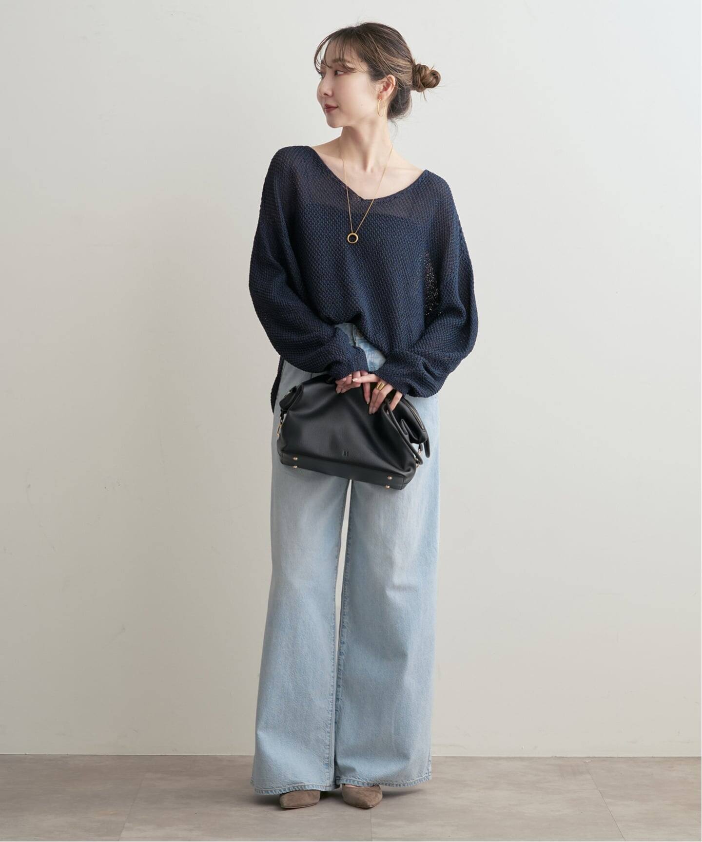 WEB＆一部店舗限定・追加》【洗える】ペーパーヤーン カノコBACK Vプル