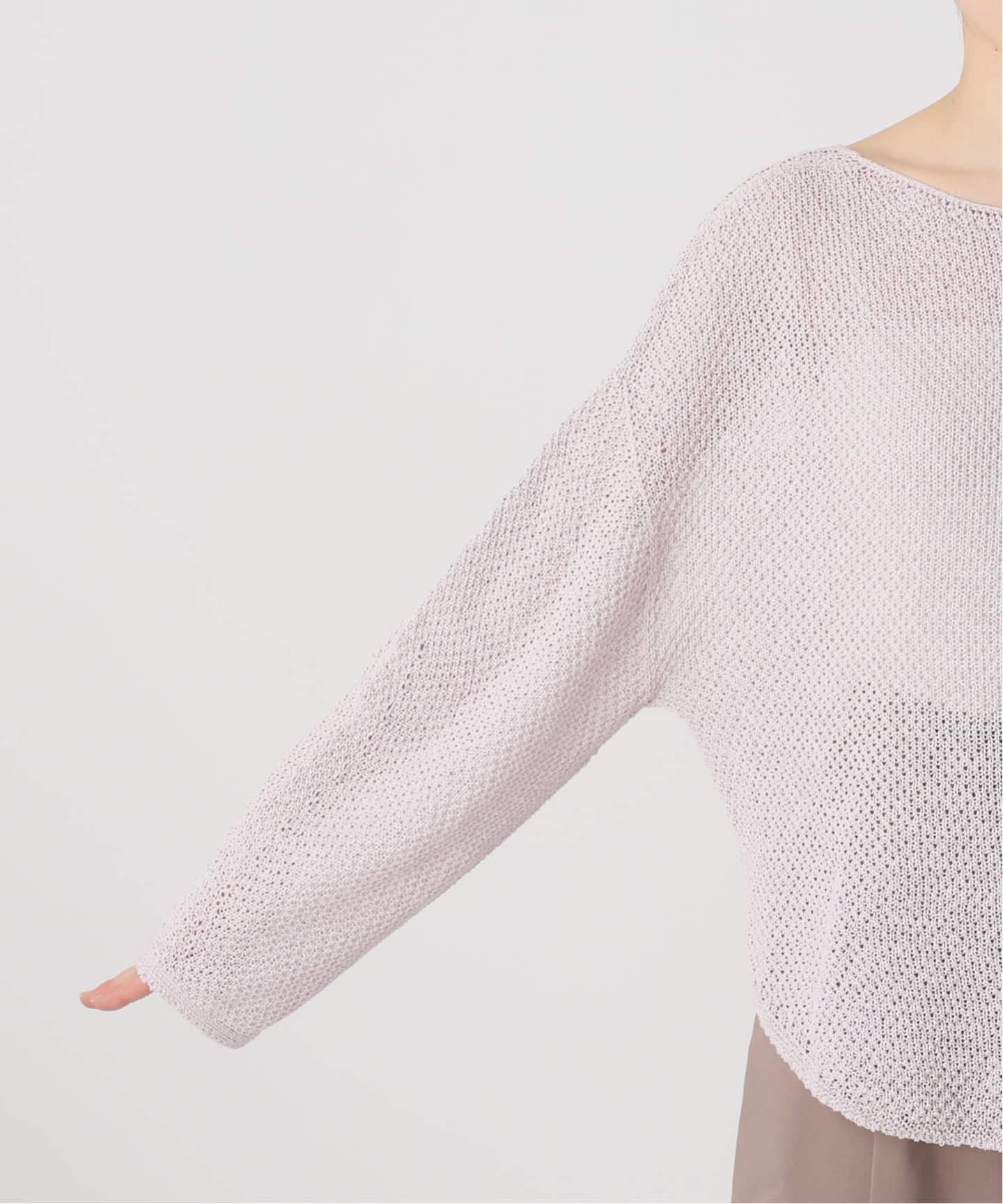 WEB限定追加》【洗える】ペーパーヤーン カノコBACK Vプルオーバー